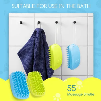 BluePet - Brosses bain x2 - Caoutchouc souple, massage BluePet - Brosses bain x2 - Caoutchouc souple, massage