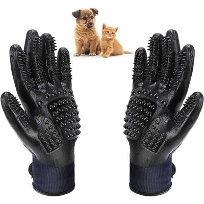 Anti-Haar-Handschuh x2: Bürste für Katzen/Hunde, entfernt Haare mühelos