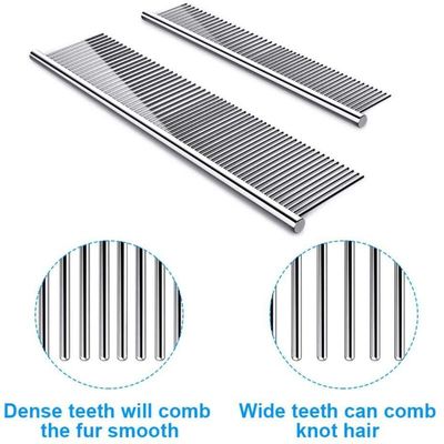 Peignes animaux double denture : démêlage, anti-poils chien/chat