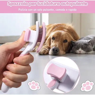 Pecute - Brosse autonettoyante - Sous-poil, massage chiens/chats Pecute - Brosse autonettoyante - Sous-poil, massage chiens/chats
