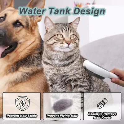 NO LABEL - Brosse de bain 2-en-1 - Pour chiens/chats NO LABEL - Brosse de bain 2-en-1 - Pour chiens/chats
