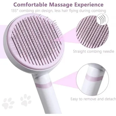 REZOEY - Brosse autonettoyante lissante - Anti-nœuds poils longs REZOEY - Brosse autonettoyante lissante - Anti-nœuds poils longs