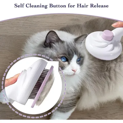 REZOEY - Brosse autonettoyante lissante - Anti-nœuds poils longs REZOEY - Brosse autonettoyante lissante - Anti-nœuds poils longs