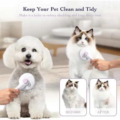 REZOEY - Brosse autonettoyante lissante - Anti-nœuds poils longs REZOEY - Brosse autonettoyante lissante - Anti-nœuds poils longs
