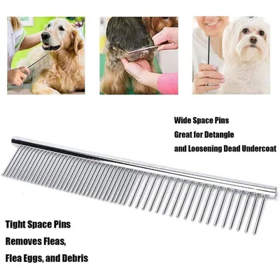 Peigne pro inox - Anti-nœuds poils longs chien Peigne pro inox - Anti-nœuds poils longs chien