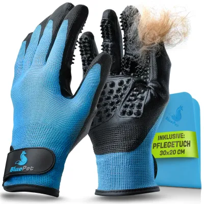BluePet Fellpflege Handschuh Hund, Katze & Pferd - Entfernt loses Fell
