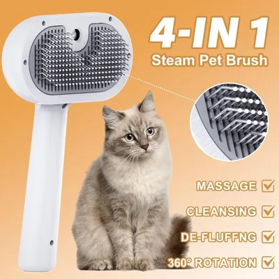 3-in-1-Dampfbürste für Hunde und Katzen: Massage und Haarentfernung 3-in-1-Dampfbürste für Hunde und Katzen: Massage und Haarentfernung