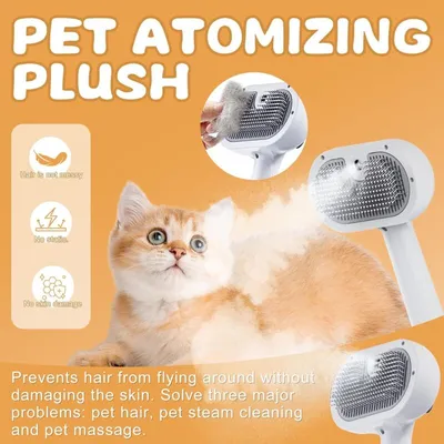 Brosse à vapeur 3 en 1 pour chiens et chats Brosse à vapeur 3 en 1 pour chiens et chats