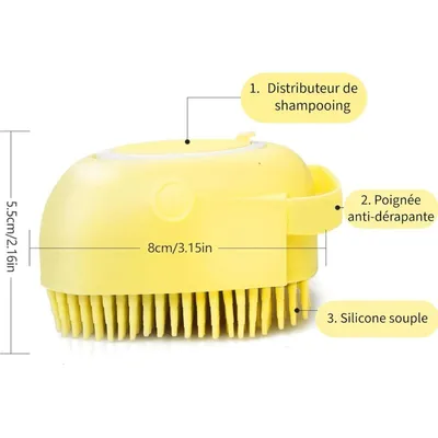 Generic - Brosse de bain silicone avec distributeur Generic - Brosse de bain silicone avec distributeur