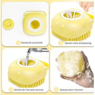 Generic - Brosse de bain silicone avec distributeur Generic - Brosse de bain silicone avec distributeur