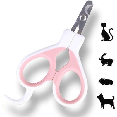 Rosa Nagelschere für Kleintiere – Katzen, Kaninchen und Welpen – Präzise