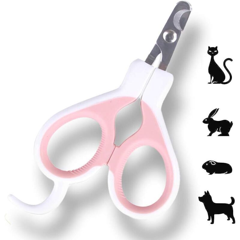 Rosa Nagelschere für Kleintiere – Katzen, Kaninchen und Welpen – Präzise