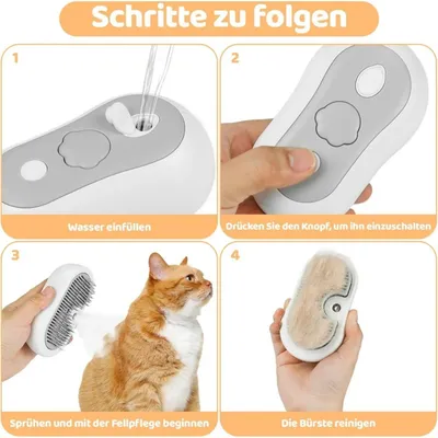 Peigne vapeur autonettoyant pour animaux Peigne vapeur autonettoyant pour animaux
