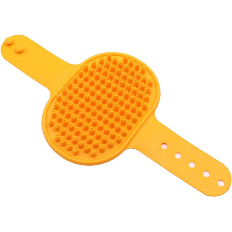 Silikon-Bade-Bürste für Hunde – Reinigung und Massage – Orange