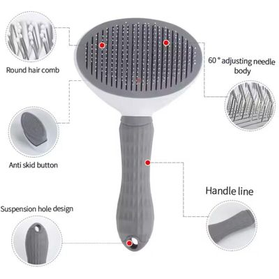 Brosse de toilettage lissante pour chiens et chats - Anti-nœuds