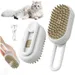 3-in-1-Dampfbürste für Katzen und Hunde – Entwirrer und Massage – Weiß