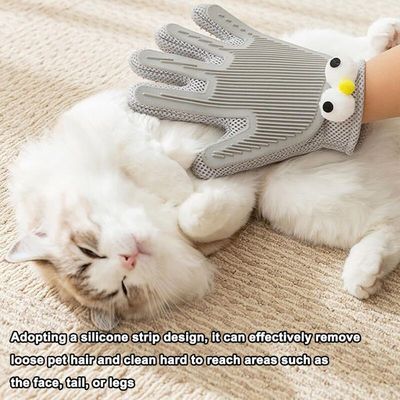 Pawffee Guante de aseo 2 en 1 para gatos: baño y masaje - Gris (1 unidad)