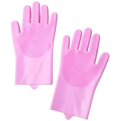 Silikon-Massagehandschuh für Tiere – Pflege und Reinigung – Rosa Silikon-Massagehandschuh für Tiere – Pflege und Reinigung – Rosa