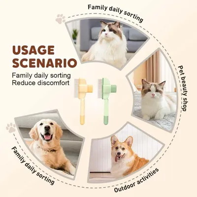 Brosse autonettoyante animaux - Un clic pour nettoyer les poils Brosse autonettoyante animaux - Un clic pour nettoyer les poils