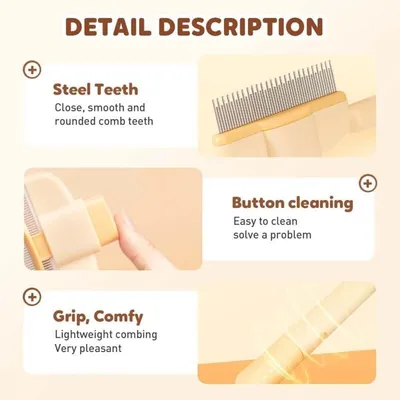 Brosse autonettoyante animaux - Un clic pour nettoyer les poils Brosse autonettoyante animaux - Un clic pour nettoyer les poils