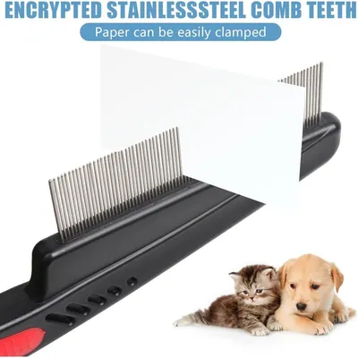 Peigne anti-puces métal chat chien Pro Peigne anti-puces métal chat chien Pro