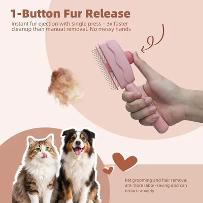 Brosse autonettoyante chiens chats - Massage poils Brosse autonettoyante chiens chats - Massage poils