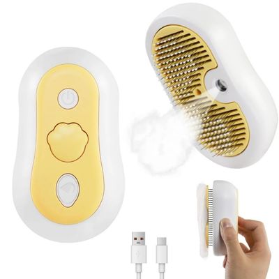 3-in-1-Dampfbürste für Katzen und Hunde – Massage und Reinigung – Grün