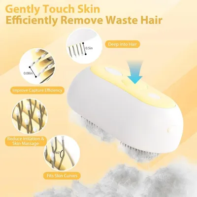 Hekasvm - Brosse vapeur 3 en 1 - Massage et nettoyage Hekasvm - Brosse vapeur 3 en 1 - Massage et nettoyage