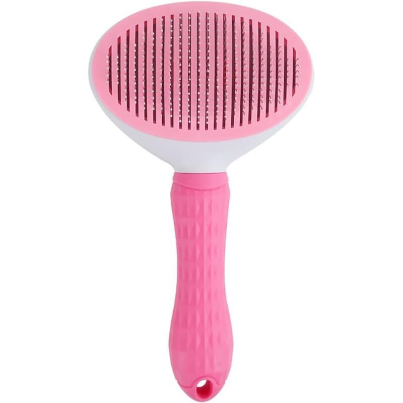 Glättende Tierbürste – Ideal abgestorbene Haare sanfte Fellpflege – Rosa