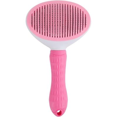 Glättende Tierbürste – Ideal abgestorbene Haare sanfte Fellpflege – Rosa
