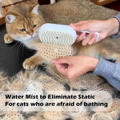 Brosse Vapeur Chat Chien - Peigne Toilettage 4-en-1 Spray Brosse Vapeur Chat Chien - Peigne Toilettage 4-en-1 Spray