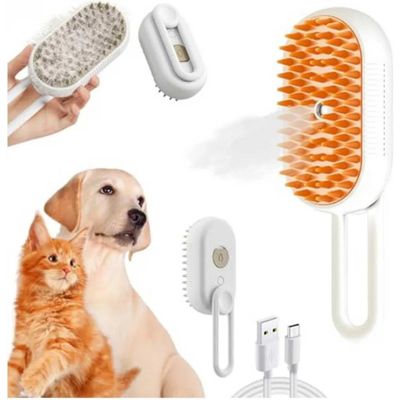 3-in-1-Dampfbürste für Hunde und Katzen – Elektrische Massage und Pflege