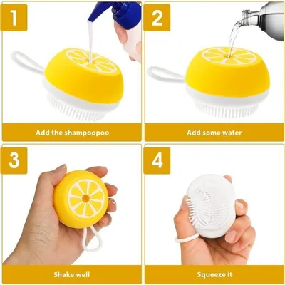 Brosse de toilettage douce en silicone - Massage et shampooing Brosse de toilettage douce en silicone - Massage et shampooing