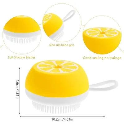 Brosse de toilettage douce en silicone - Massage et shampooing Brosse de toilettage douce en silicone - Massage et shampooing