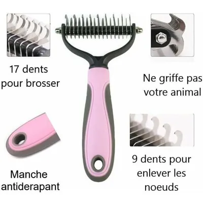 BluePet Brosse Démêlante - Élimine sous-poil et nœuds BluePet Brosse Démêlante - Élimine sous-poil et nœuds