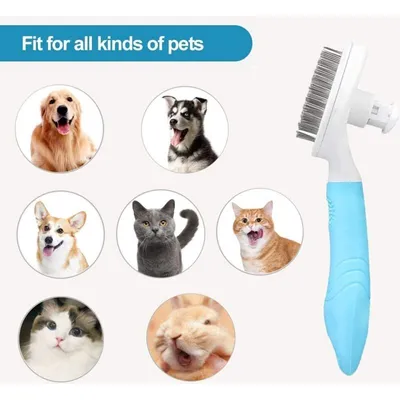Brosse autonettoyante chien chat, retrait poils 1 clic Brosse autonettoyante chien chat, retrait poils 1 clic