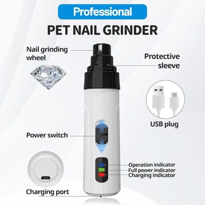 Generic - Coupe-ongles USB - Rechargeable, toilettage chiens/chats