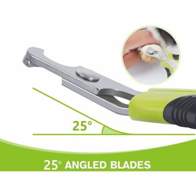 Coupe-ongles pro : acier inox, courbé, précis chiens/chats