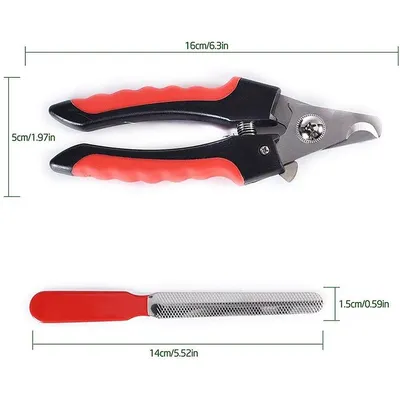 Coupe-griffes pro + lime : précis, sûr, chiens/chats petits/moyens Coupe-griffes pro + lime : précis, sûr, chiens/chats petits/moyens