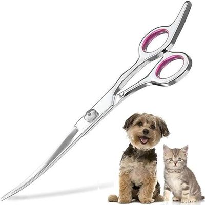 Gebogene 6-Zoll-Pflegeschere für Hunde und Katzen – Professionell