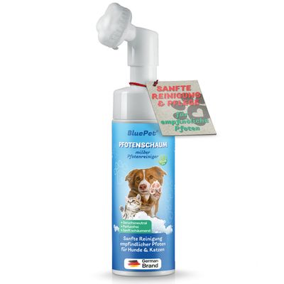 BluePet Pfotenschaum sanfter Pfotenreiniger Reinigungsschaum für Hunde