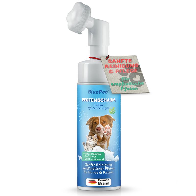 BluePet Pfotenschaum sanfter Pfotenreiniger Reinigungsschaum für Hunde
