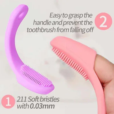 Aujzoo - Brosse à dents à doigt - Silicone chiens chats (Lot de 4) Aujzoo - Brosse à dents à doigt - Silicone chiens chats (Lot de 4)