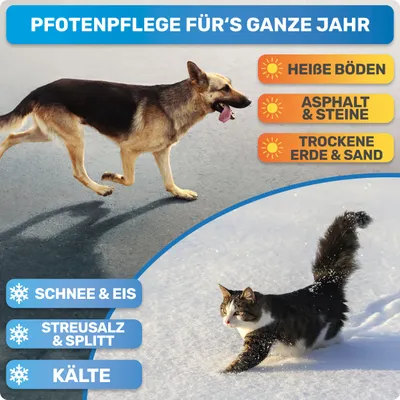 BluePet Pfotenbalsam Hund, Hundepfoten Balsam, Pfotencreme trockene Pfoten