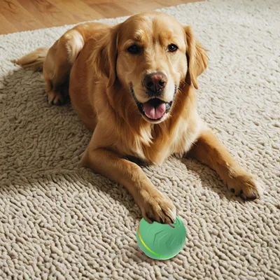 Interaktiver Hundeball, 6,6 cm, bewegungsaktiviert, USB-aufladbar, Grün