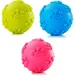Set 3 quietschenden Gummibällen Hunde – Schwimmende Spielzeuge (Blau）