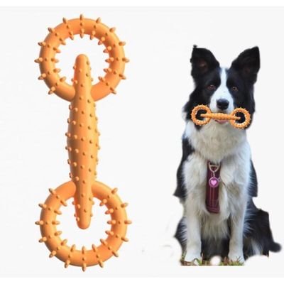 Orangefarbener Hundekauring – Zahnpflegespielzeug für Welpen