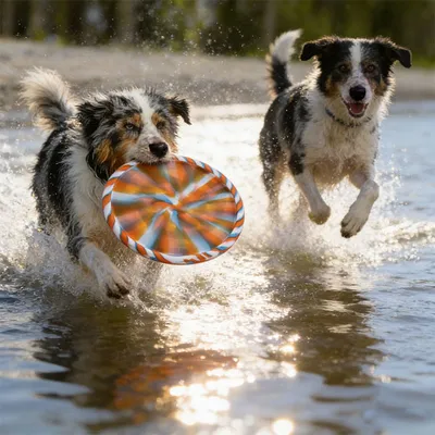 FurryFusion Silikon-Frisbee für Hundetraining