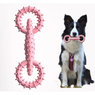 Rosa Hundespielzeug, Beißring für Welpen und Hunde