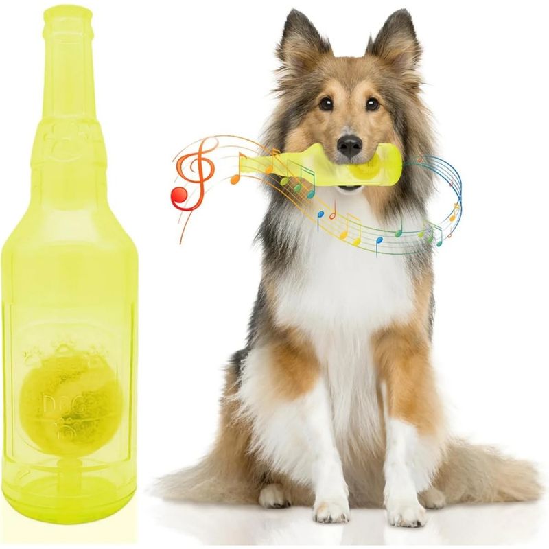 Gelbes Hundekauspielzeug Kauen – 20 cm, strapazierfähiger Gummi Zahnbildung